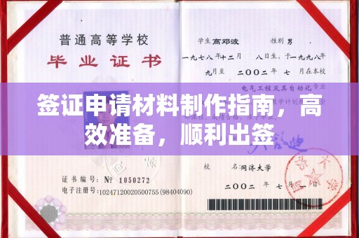 自贡签证申请材料制作指南，高效准备，顺利出签