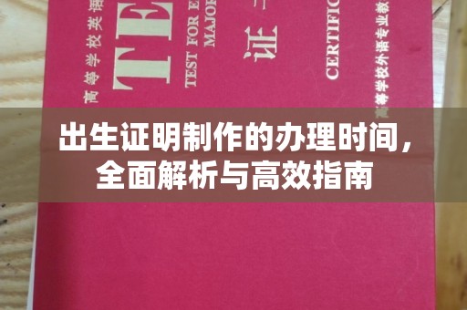 自贡出生证明制作的办理时间，全面解析与高效指南