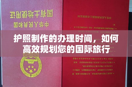 自贡护照制作的办理时间，如何高效规划您的国际旅行