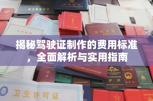 自贡揭秘驾驶证制作的费用标准，全面解析与实用指南