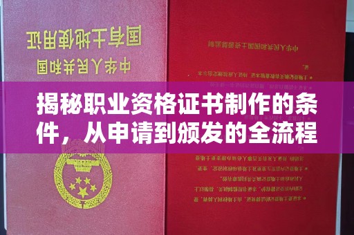 自贡揭秘职业资格证书制作的条件，从申请到颁发的全流程解析