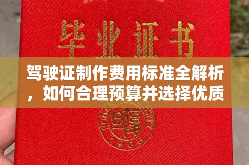 自贡驾驶证制作费用标准全解析，如何合理预算并选择优质服务？