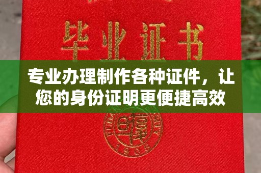 自贡专业办理制作各种证件，让您的身份证明更便捷高效